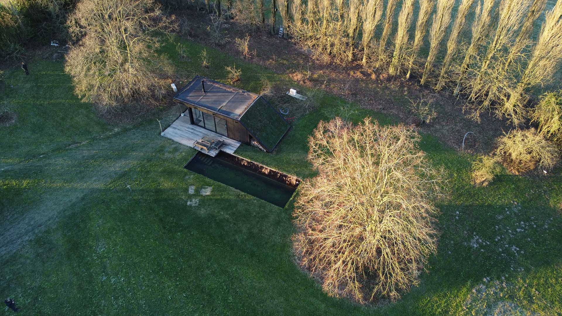Poolhouse met groen dak | Woodz Design | Zander Steels